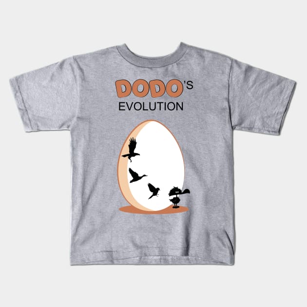 Dodo's Evolution Kids T-Shirt by Barlax